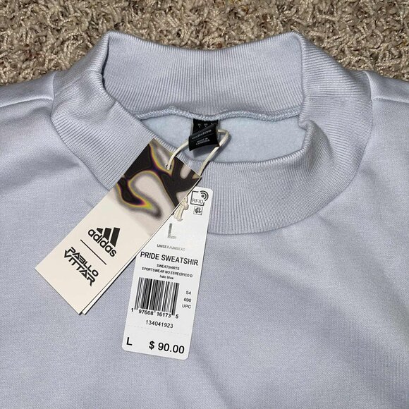 Adidas x Pabllo Vittar Pride Graphic Fleece Sweatshirt Adult Unisex, Size Large - Picture 6 of 16